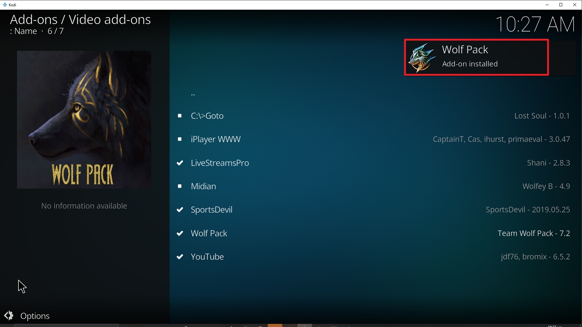 Step 25 Installing Wolf Pack addon on Kodi