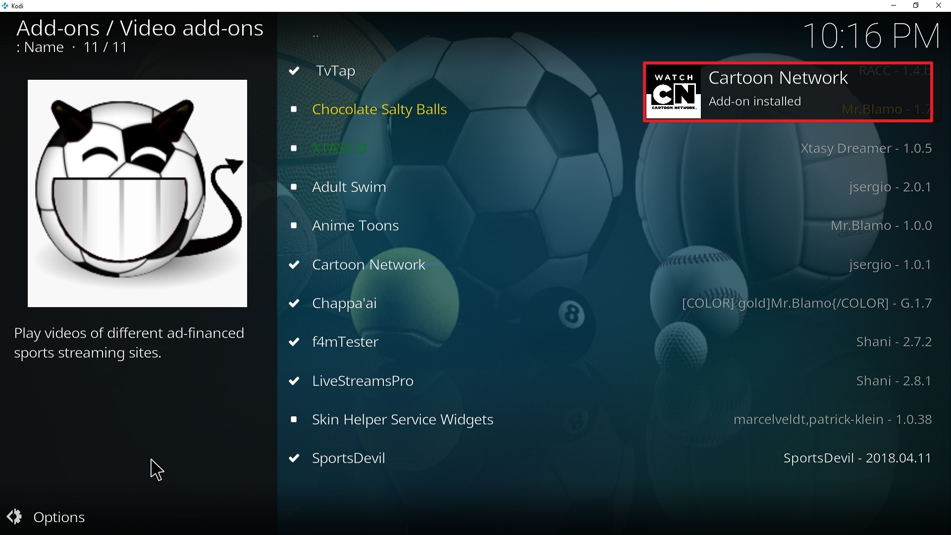Step 26 Installing Cartoon Network addon on Kodi