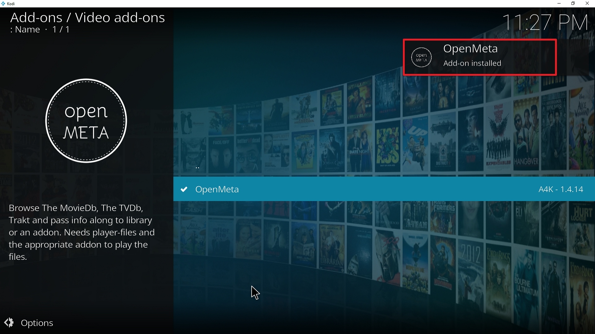 Step 26 Installing Open Meta addon on Kodi
