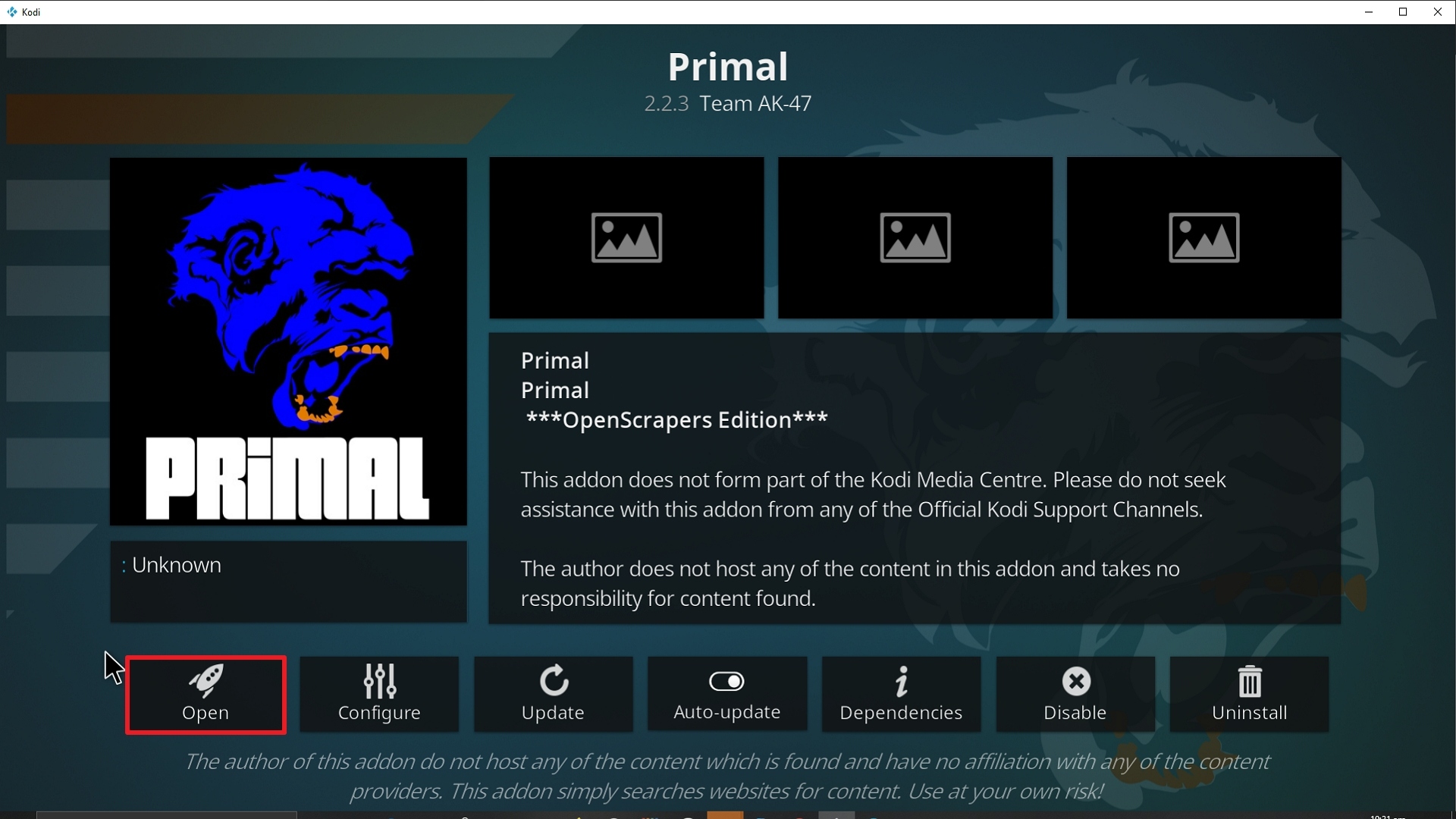 Step 26 Installing Primal addon on Kodi