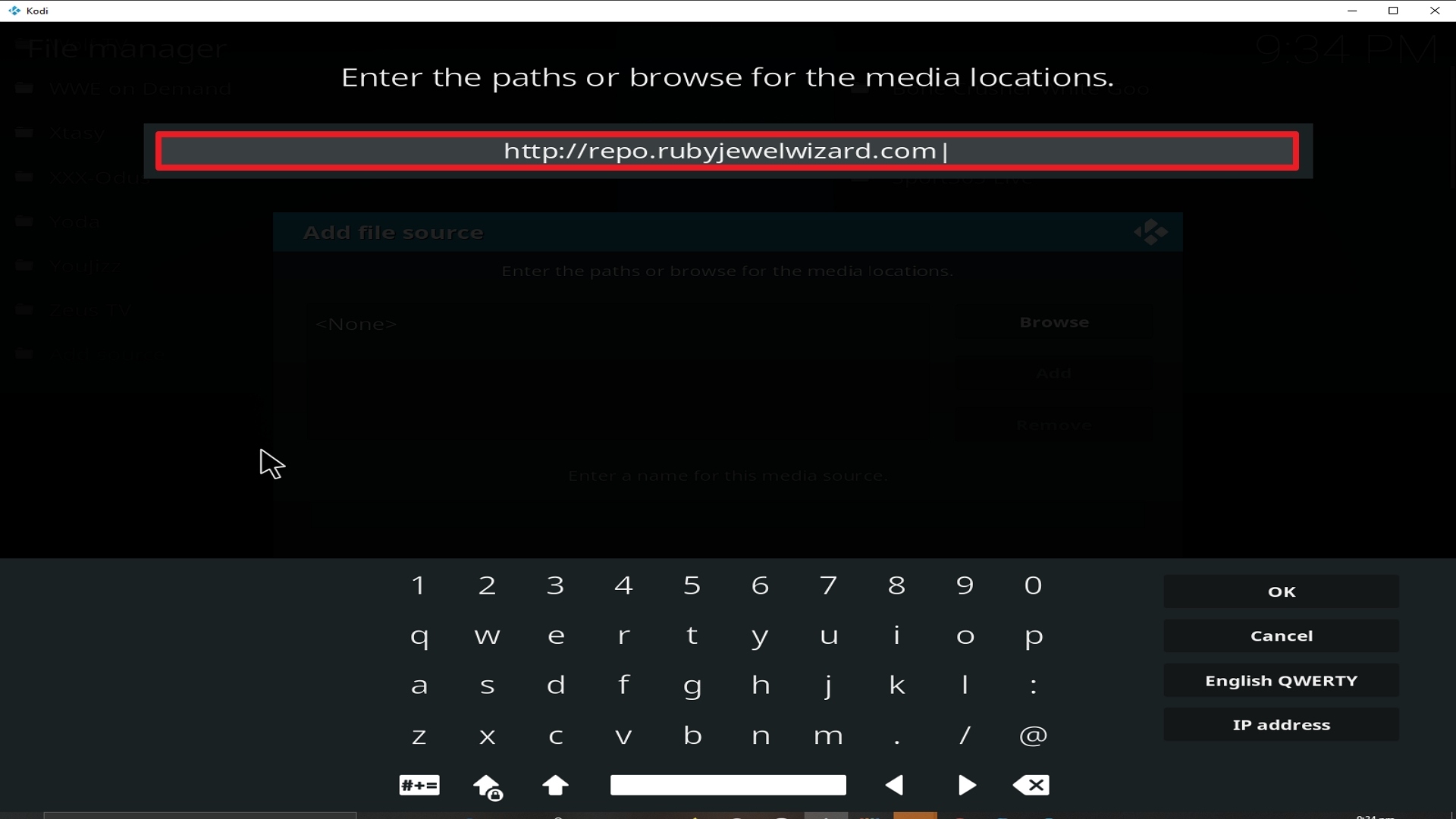 Step 9 Installing Locutus addon on Kodi
