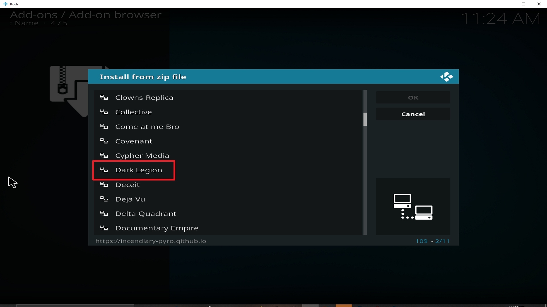 Step17 Installing Dark Legion addon on Kodi