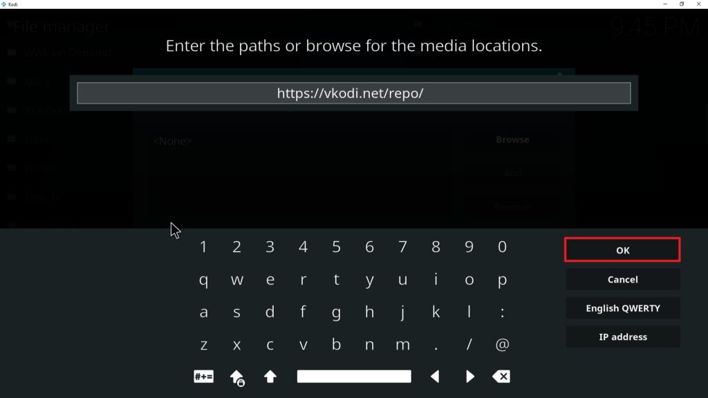 Step 10 Installing Apollo addon on Kodi