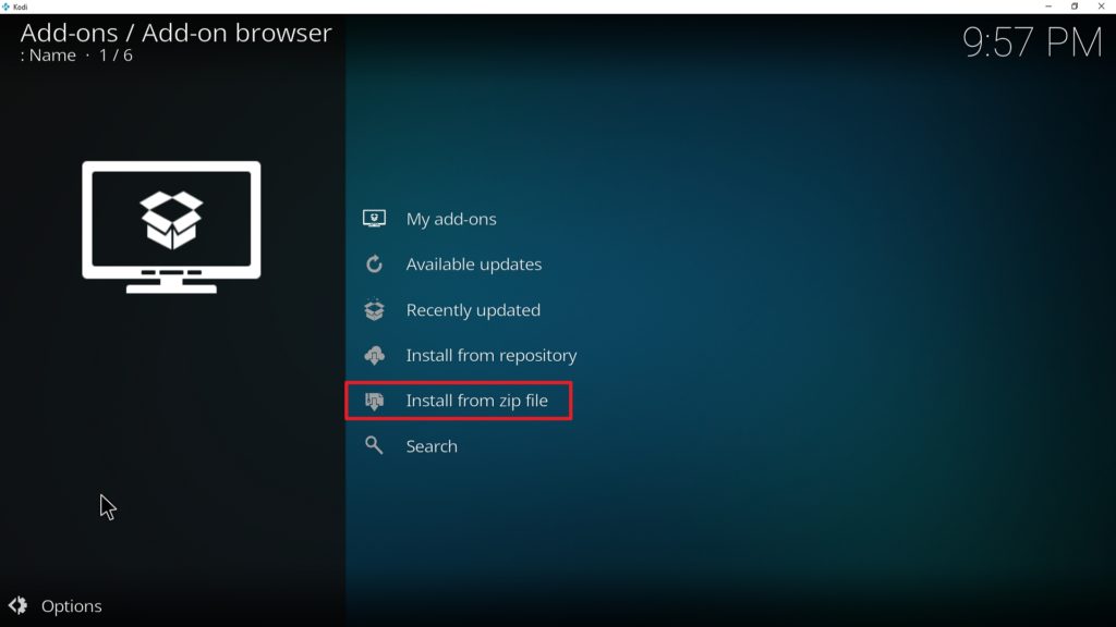 Step 16 Installing Apollo addon on Kodi