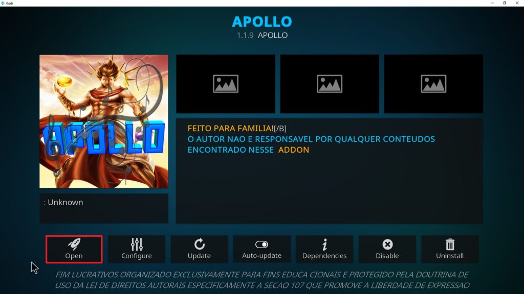 Step 26 Installing Apollo addon on Kodi