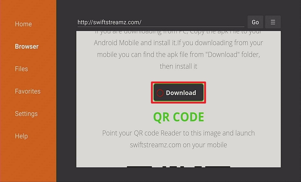 Step 13 Install Swift Streamz IPTV on Firestick