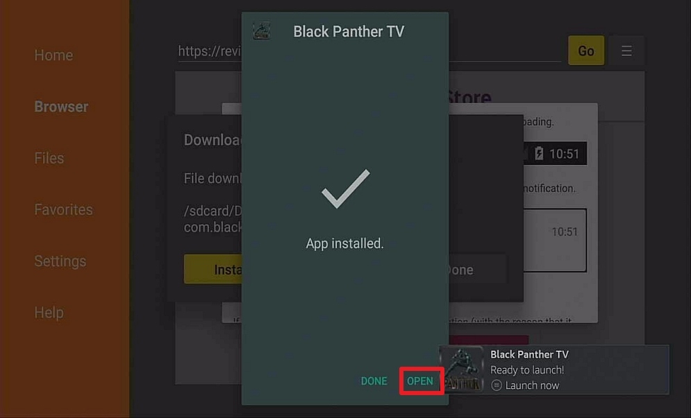 Step 14 Install Black Panther APK on Firestick