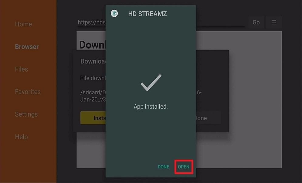 Step 14 Install HD Streamz IPTV on Firestick