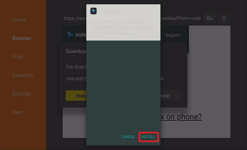 Step 14 Install Vid Mix on Firestick