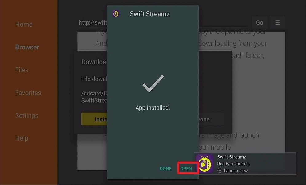 Step 15 Install Swift Streamz IPTV on Firestick