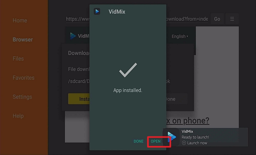 Step 15 Install Vid Mix on Firestick