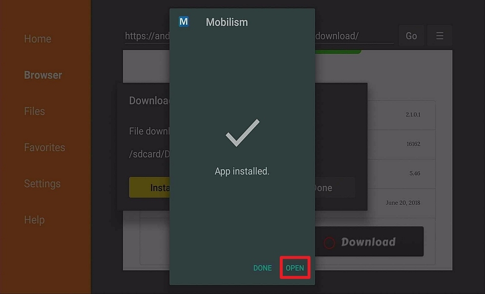 Step 16 Install Mobilism on Firestick