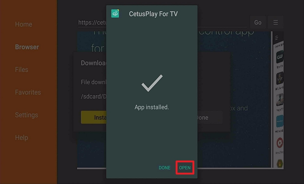 Step 15 Install Cetus Play on Firestick