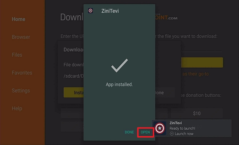 Step 14 Install Zini Tevi on Firestick