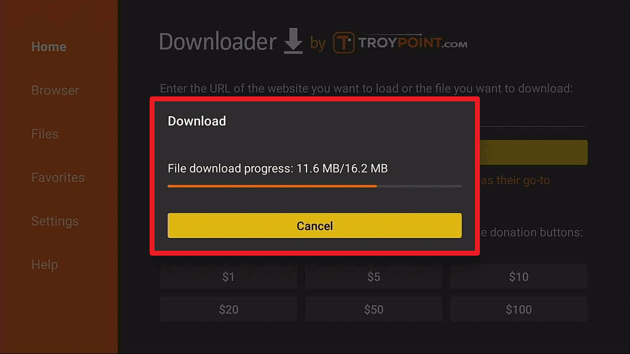 install puffin tv on a firestick step 13