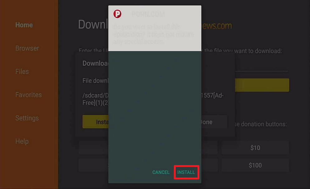 Step 13 Install Porn.Com on Firestick