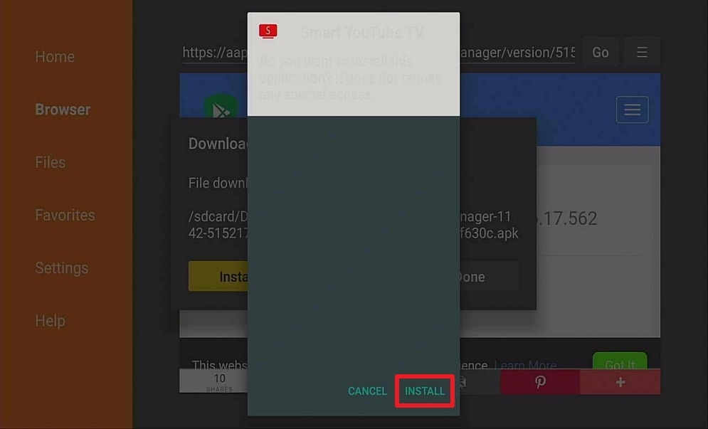 Step 13 Install Smart Youtube TV on Firestick