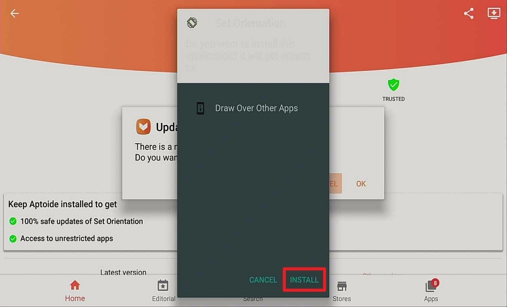 Step 18 Install Set Orientation on a firestick