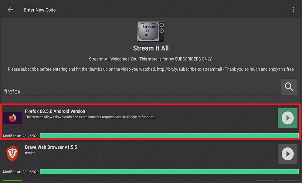 Step 19 Install Firefox via Filelinked