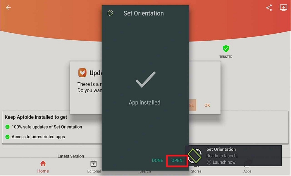 Step 19 Install Set Orientation on a firestick