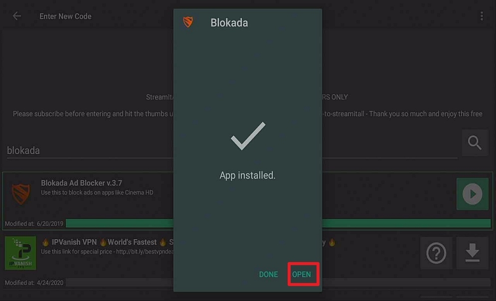 Step 21 Install Blokada via Filelinked