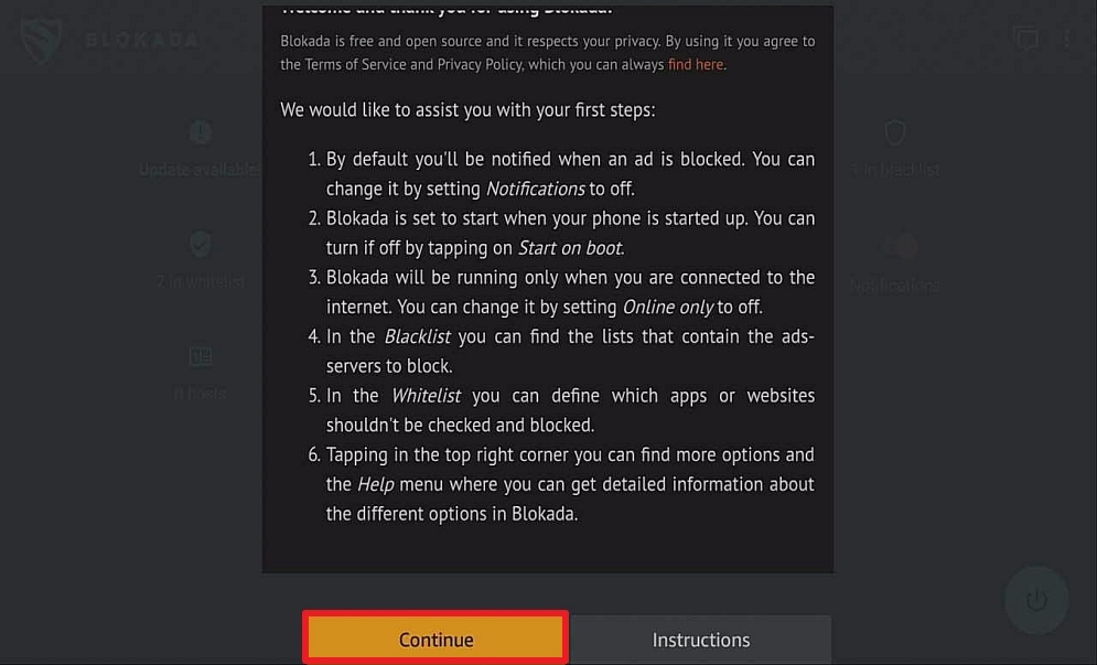 Step 22 Install Blokada via Filelinked