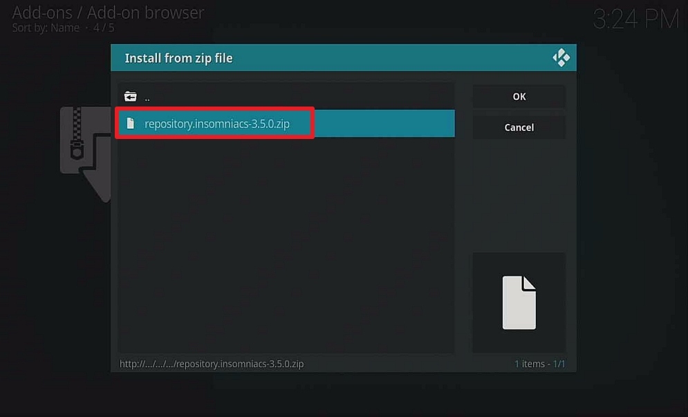 Step 22 install insomniac build on firestick
