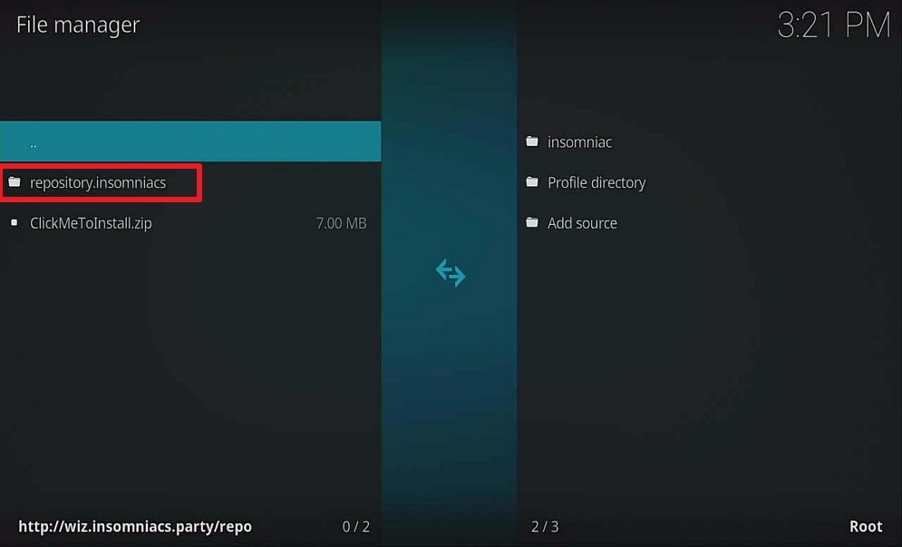 Step 16 install insomniac build on firestick