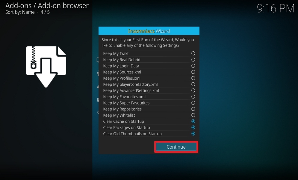 Step 21 Install Insomniacs Build on Kodi