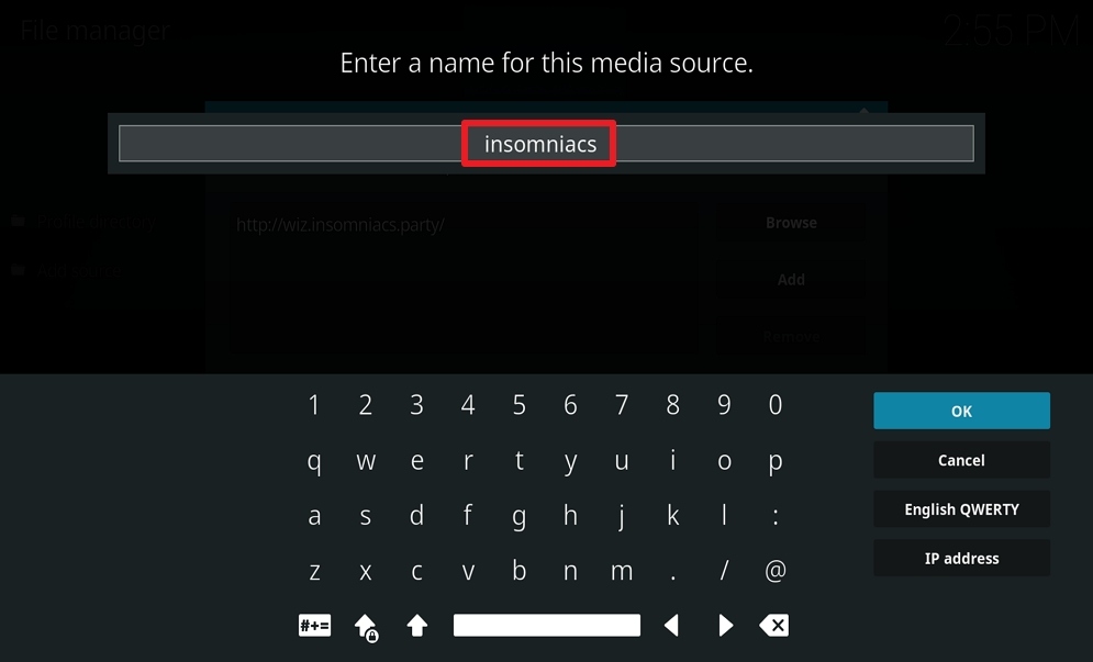 Step 12 Install Insomniacs Build on Kodi