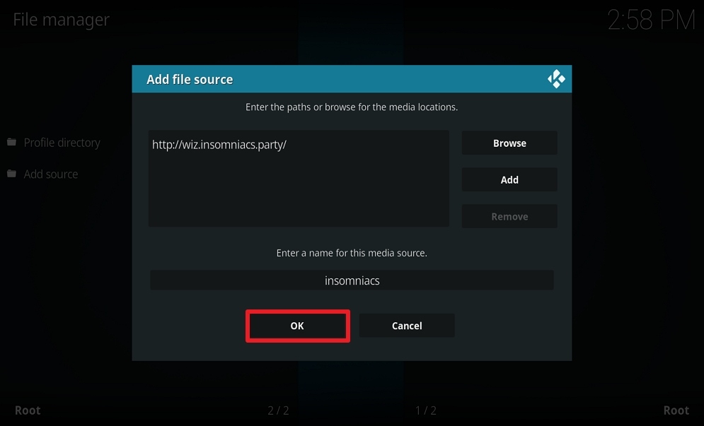 Step 14 Install Insomniacs Build on Kodi