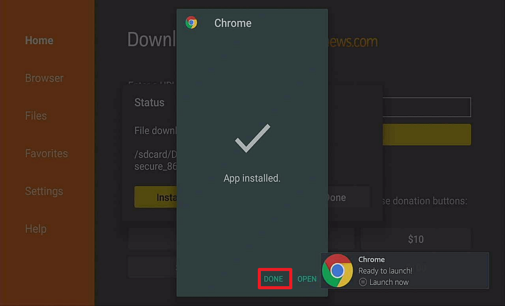 step 15 install chrome on firestick