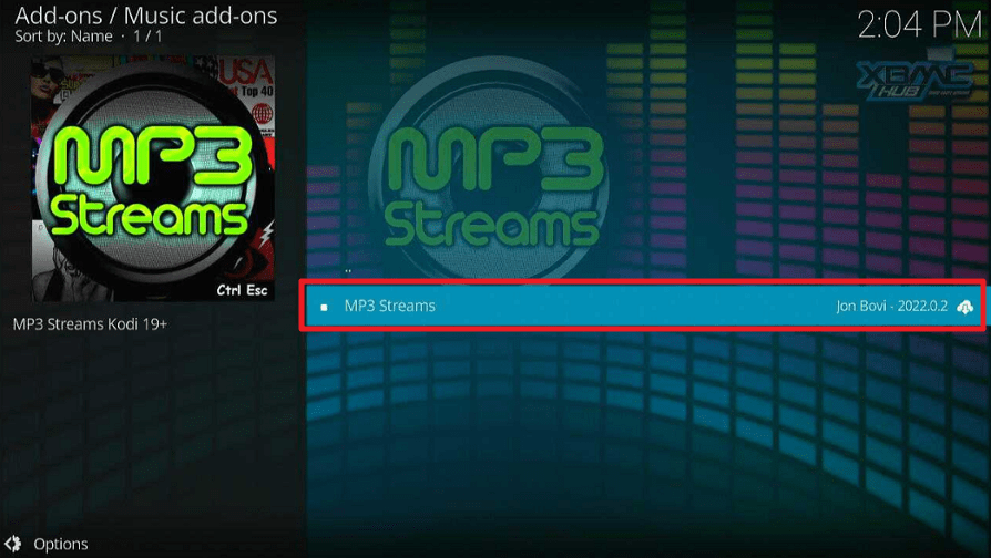 MP3 Streams Kodi Addon