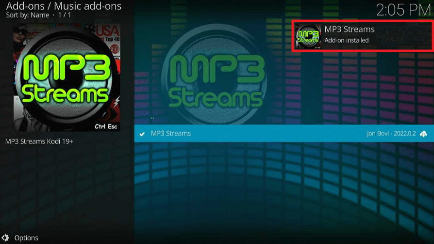 MP3 Streams Kodi Addon