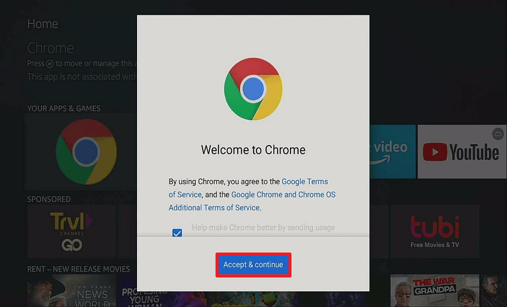 step 21 install chrome on firestick