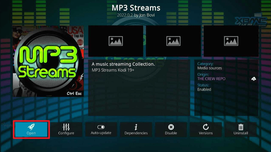 MP3 Streams Kodi Addon