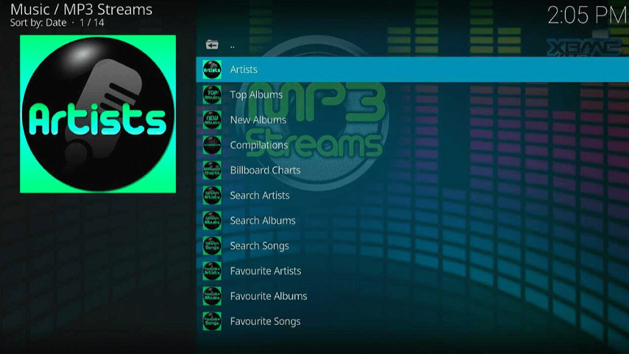 MP3 Streams Kodi Addon