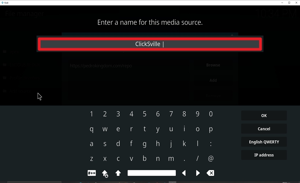 Step 11 Install ClickSville Kodi Addon