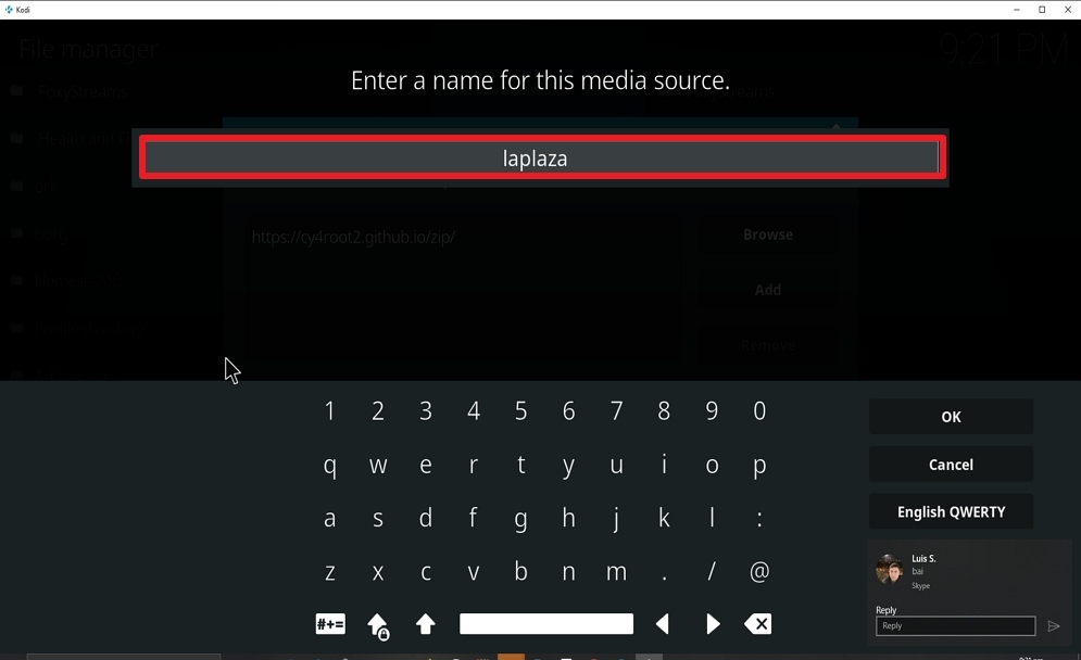 Step 11 Install Laplaza on kodi
