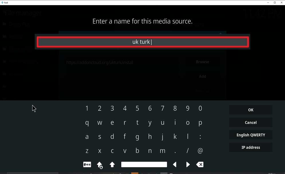 Step 11 Install UK Turk Playlist on kodi