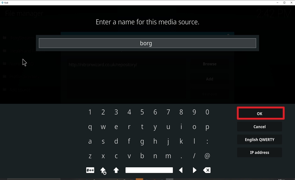 Step 12 Install Borg on kodi