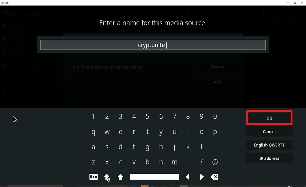 Step 12 Install Cryptonite on kodi