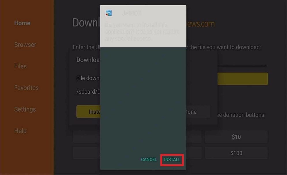 Step 13 Install jetbox on firestick