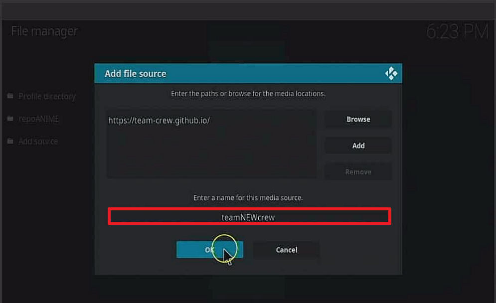 Step 12 Install shadow kodi addon