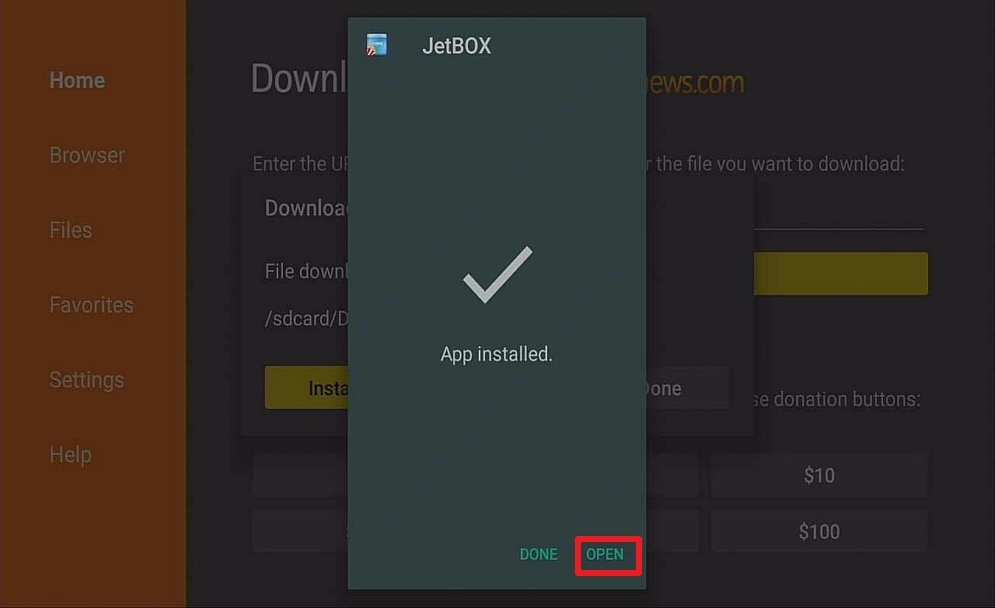 Step 14 Install jetbox on firestick