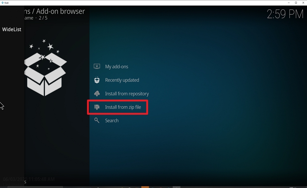 Step 15 Install Borg on kodi