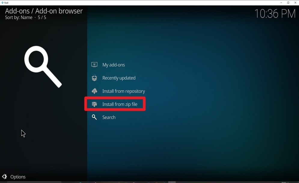 Step 15 Install ClickSville Kodi Addon