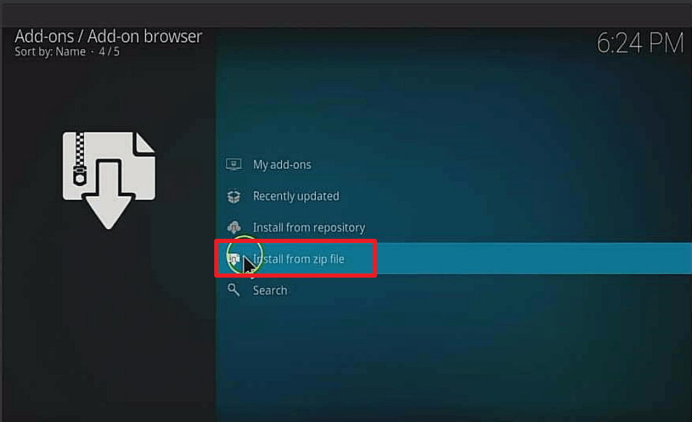 Step 15 Install Shadow kodi addon