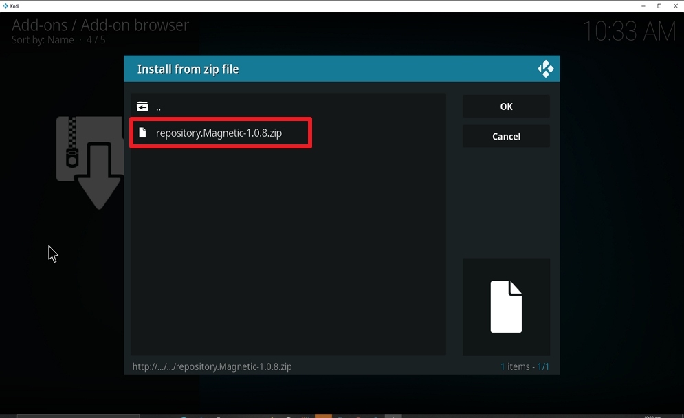 Step 17 Install Apex kodi addon