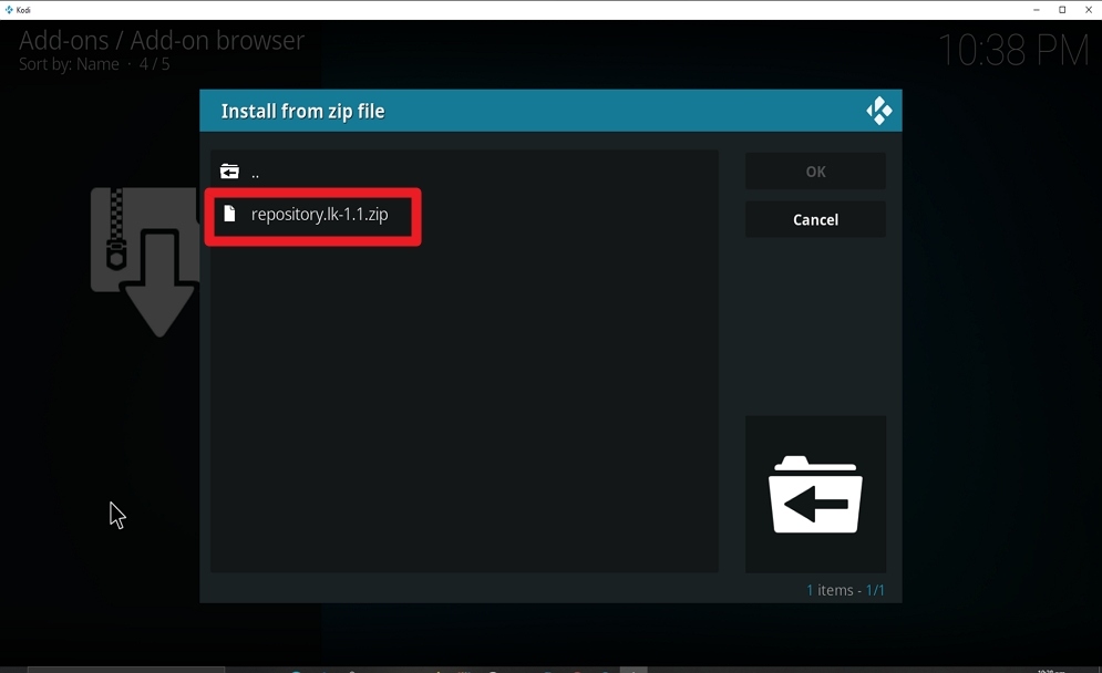 Step 17 Install ClickSville Kodi Addon